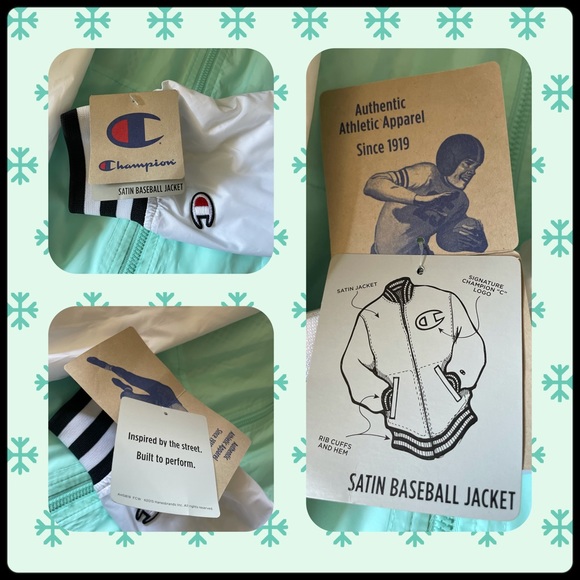 Champion Men’s Satin Baseball Jacket - Picture 5 of 6